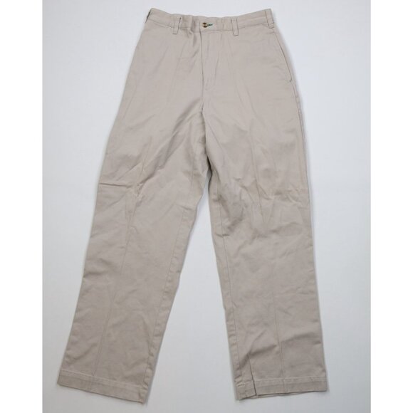Vtg Y2K 2000 Tommy Hilfiger Mens 30x30 Faded Wide Leg Chino Pants Stone Beige